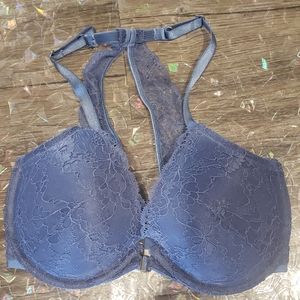 Adore Me blue lace bra